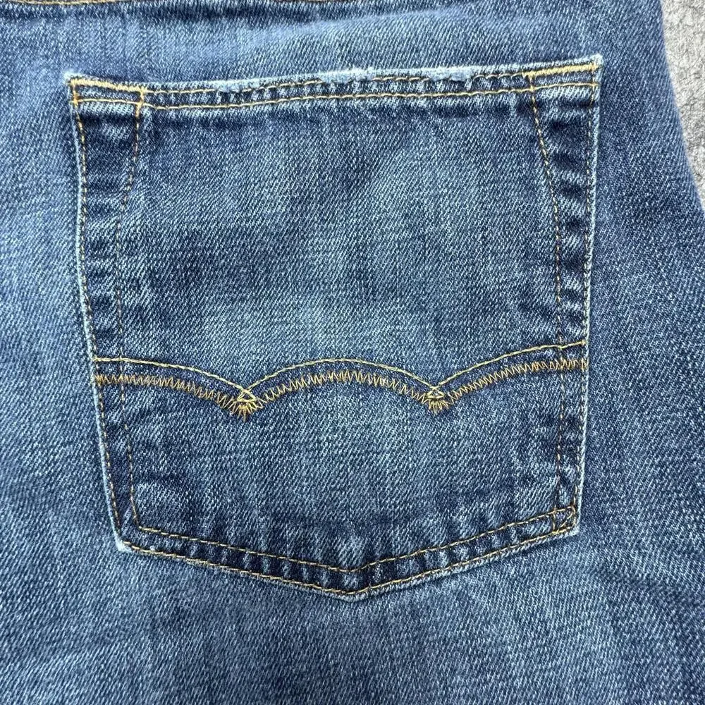 American Eagle Outfitters Shorts Mens 33 Blue Denim Bermuda Distressed Cutoff